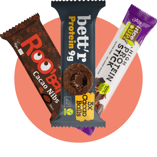 Протеинови и сурови барове, бисквитки, курабийки и др.