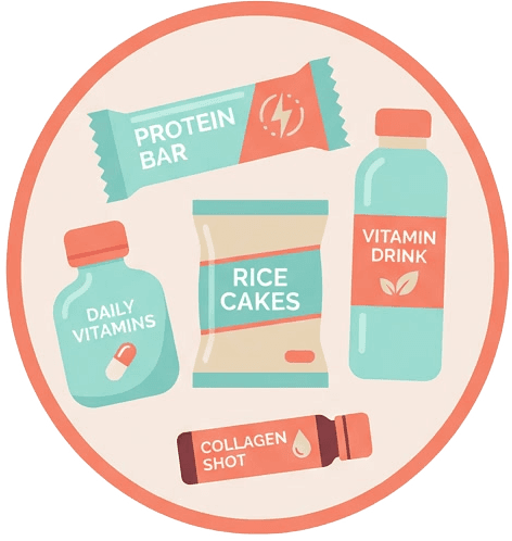 Healthy snacks selection